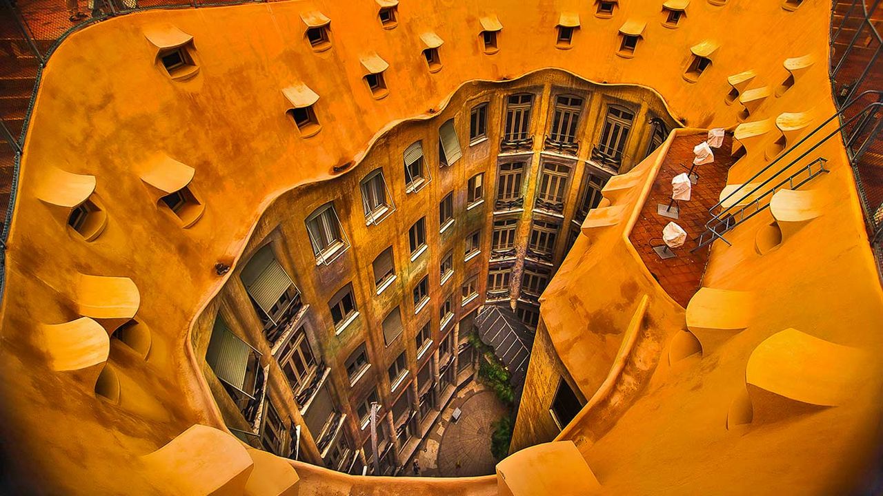 Casa Milà à Barcelone, Espagne 