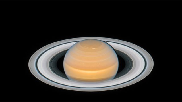 哈勃望远镜下的土星