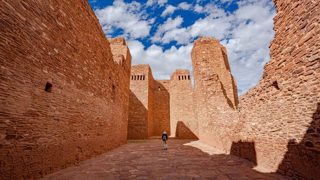 Mission church ruins at Quarai, Salinas Pueblo Missions National Monument, New Mexico