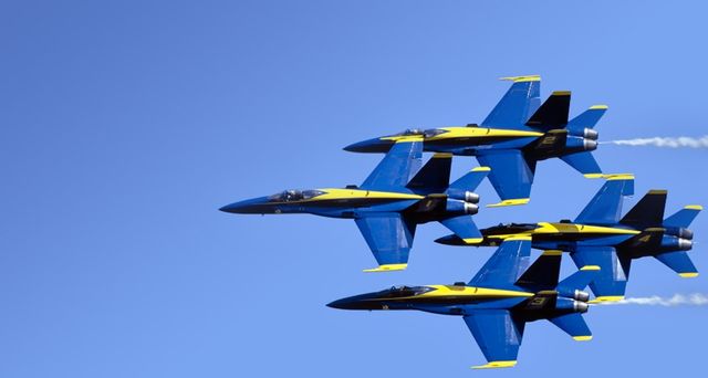 Blue Angels in close formation