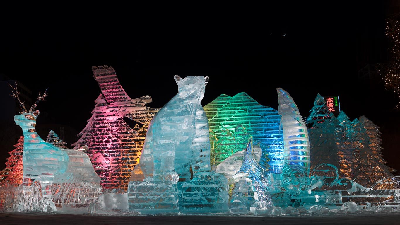 Ice sculptures at Sapporo Winter Festival, Japan Peapix