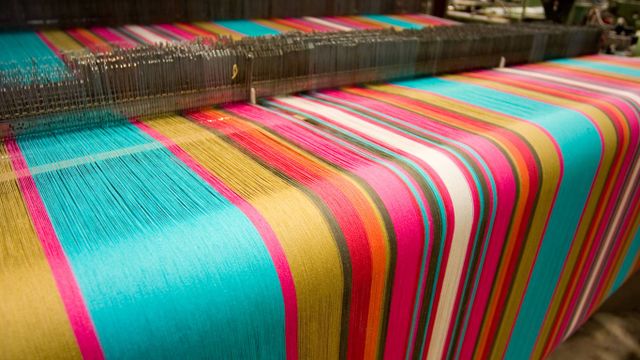 Métier à tisser la laine à Oloron-Sainte-Marie, Pyrénées-Atlantiques 