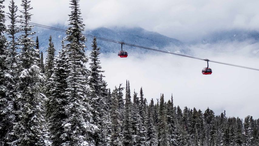 Ski lifts in Whistler, B.C.