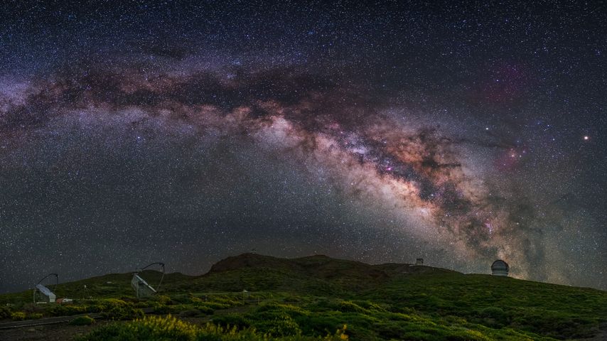 Observatorio y Vía Láctea, Santa Cruz De La Palma, España