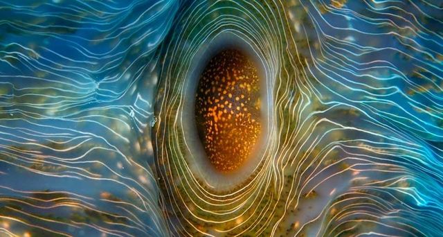 Bear paw clam near Rongelap Atoll in the Marshall Islands
