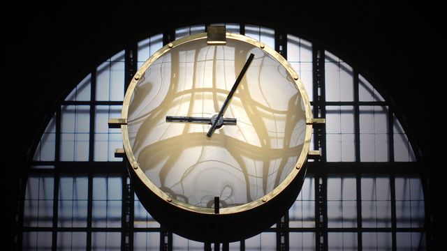 Clock in Union Station, Toronto, Canada