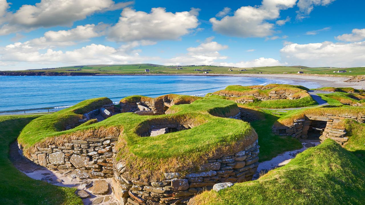 The neolithic settlement of Skara Brae, Orkney, Scotland
