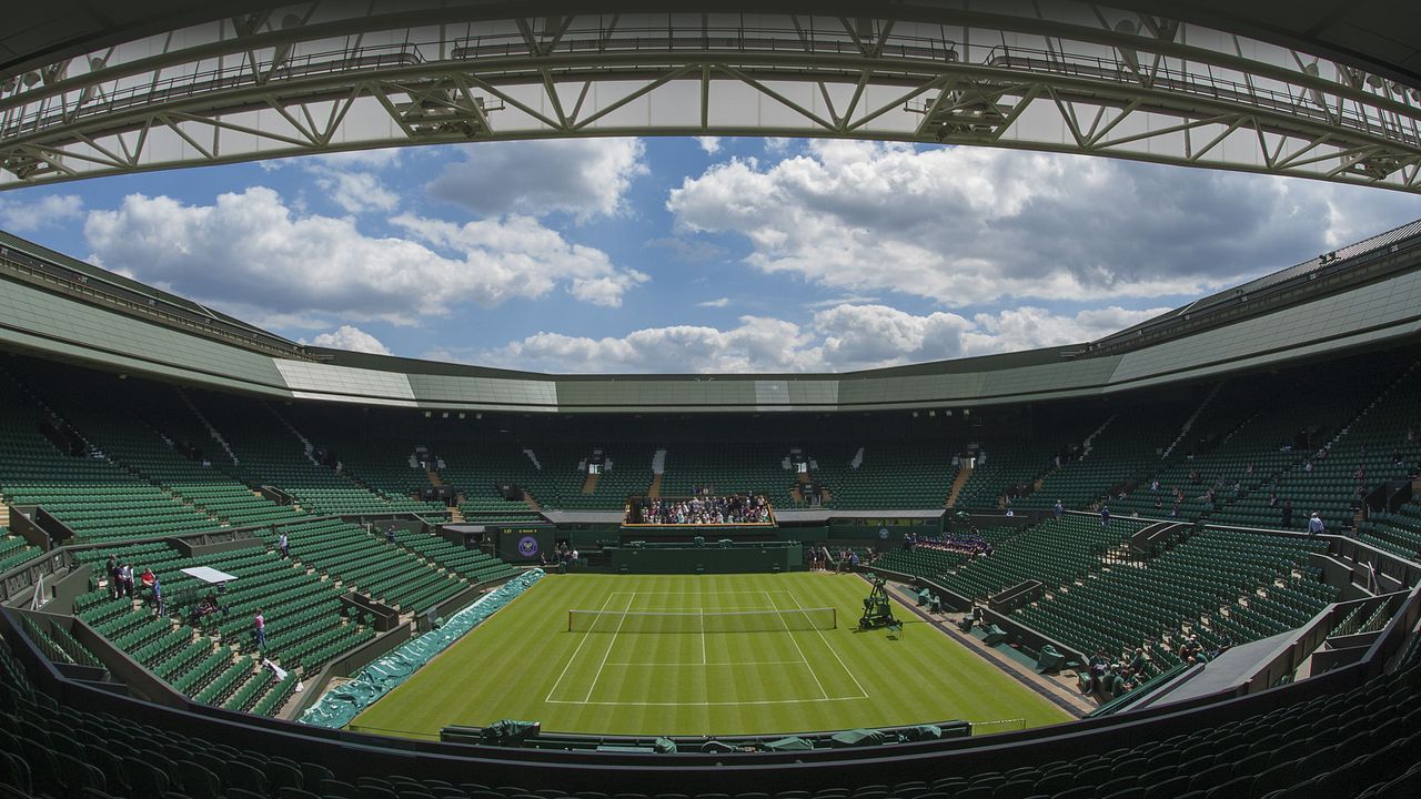 Ground View of Centre Court, Wimbledon Tennis Championships, A.E.L.T.C, London, Britain