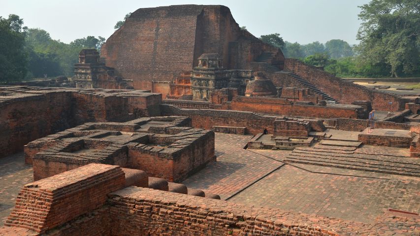 Ruins of the ancient university of Nalanda in Bihar, India