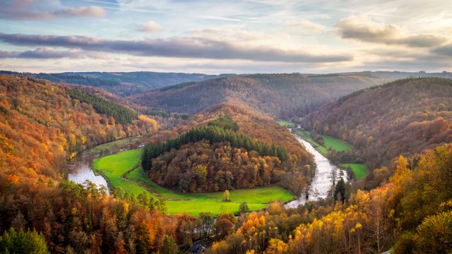 Giant's Tomb in autumn, Bouillon, Belgium