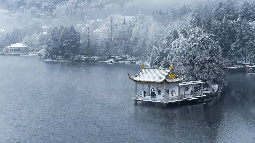 庐山冬季美景，中国江西省