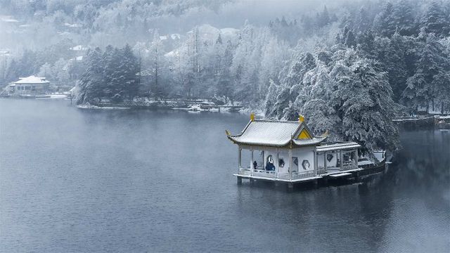 庐山冬季美景,中国江西省