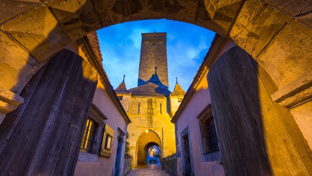 Medieval city of Rothenburg ob der Tauber, Germany