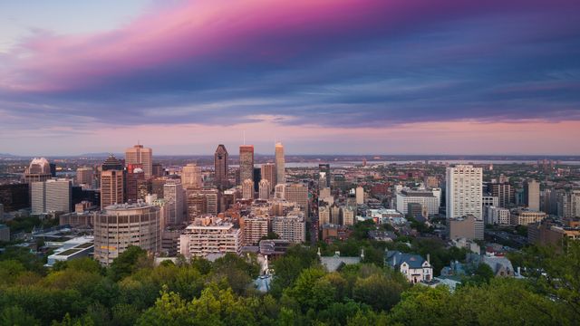 Dramatic sky over Montreal, Quebec