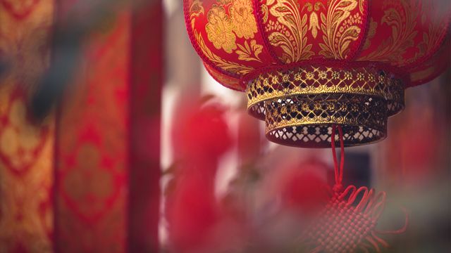 成都街头的红灯笼,中国四川省