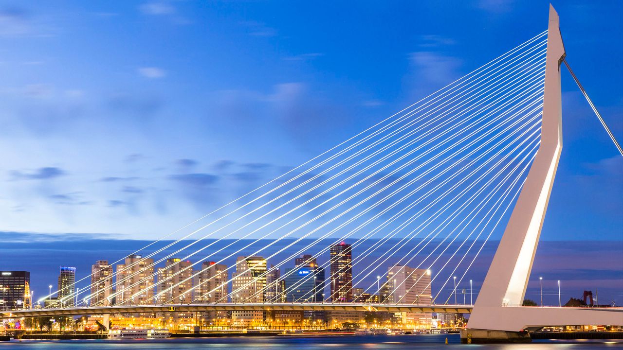 A plucky city's huge 'harp'