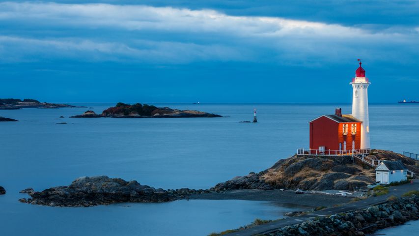 Fisgard Lighthouse, Esquimalt Harbor, Colwood, British Columbia, Canada