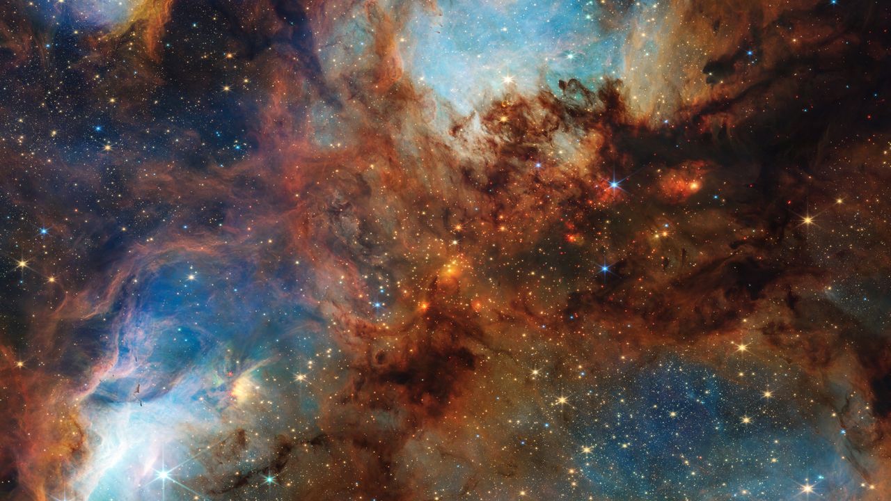 Blue Orange Nebula, Stardust, Stars