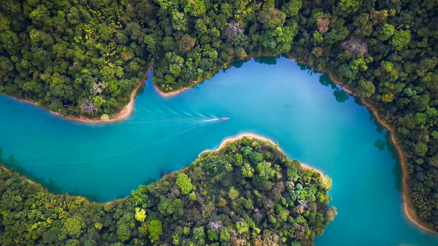 Aerial view of Khao Sok National Park, Surat Thani, Thailand