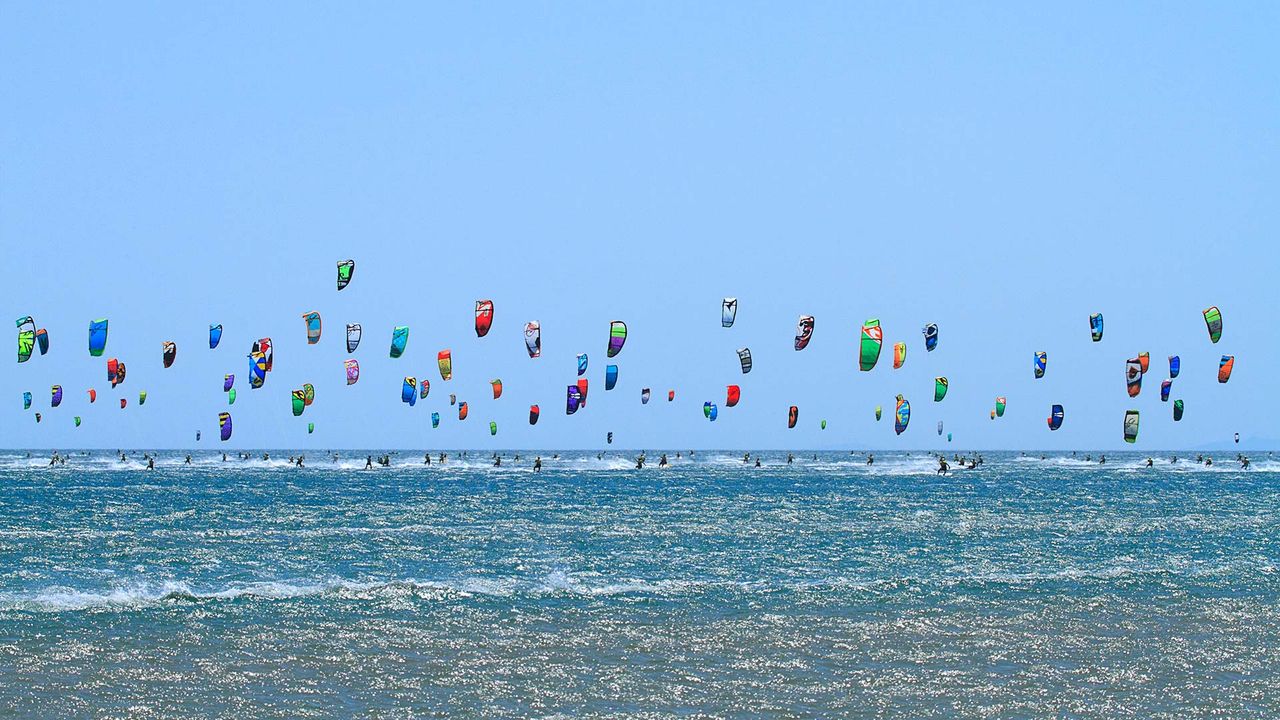 Course de Kitesurf, Gruissan, Aude, Occitanie