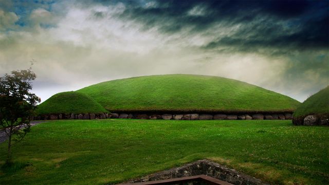 Knowth burial mound in the Boyne Valley, Ireland, for St Patrick's Day