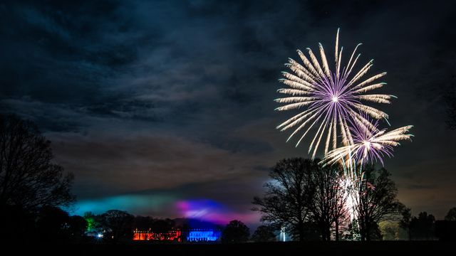 Firework display at Boughton House, Kettering