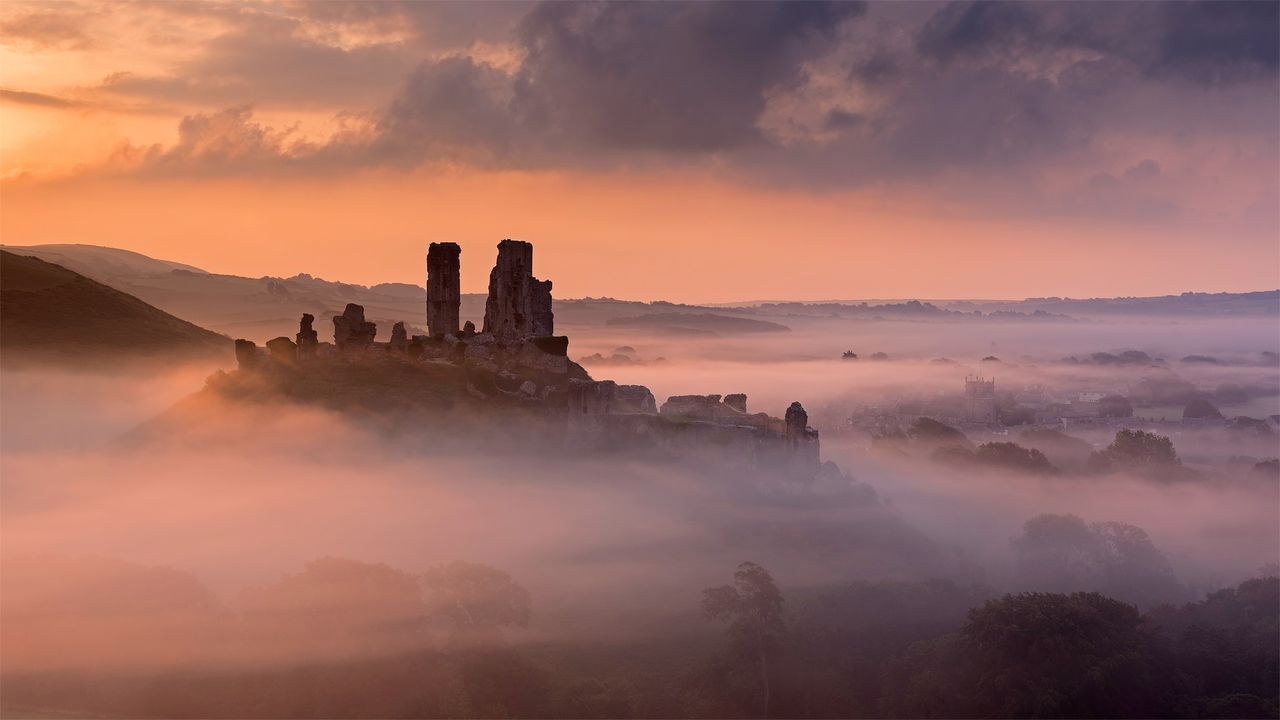 Castillo de Corfe, condado de Dorset, Inglaterra