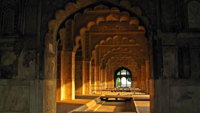 The Rang Mahal palace inside the Red Fort, New Delhi