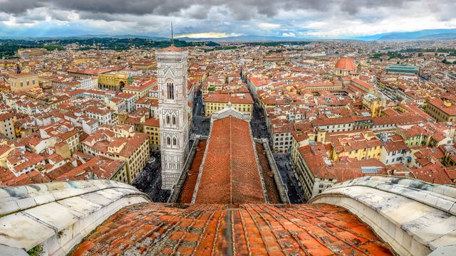 Vista di Firenze dal Duomo, Toscana, Italia