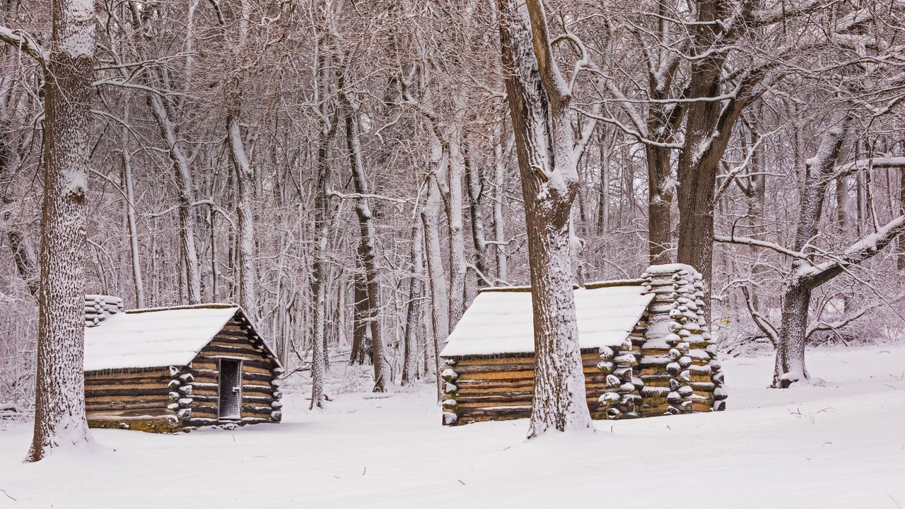 Cabins in Valley Forge National Historic Site, Pennsylvania