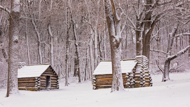 Cabins in Valley Forge National Historic Site, Pennsylvania