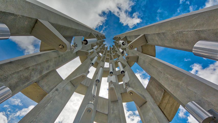 The Tower of Voices at the Flight 93 National Memorial in Shanksville, Pennsylvania