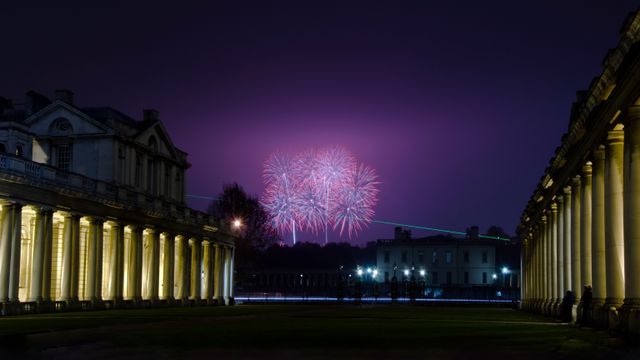 Bonfire Night at the Old Royal Naval College, London