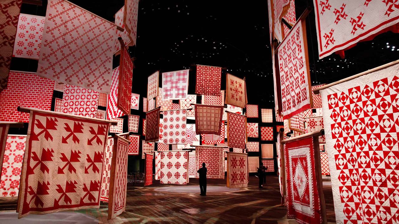'Infinite Variety: Three Centuries of Red and White Quilts' at the American Folk Art Museum in New York City in 2011, for National Quilting Day