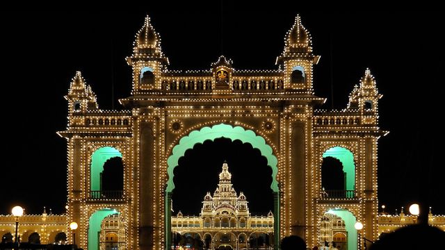 Mysuru Palace during Dasara, Karnataka