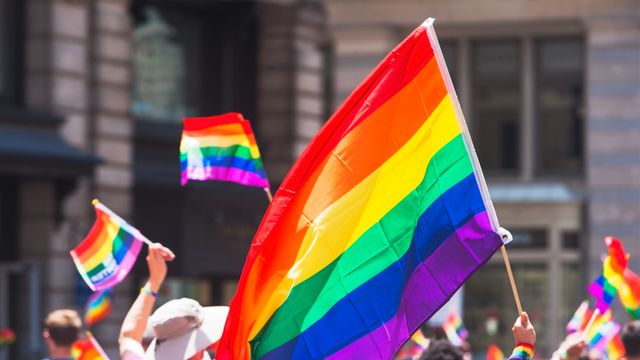 Rainbow flags at New York Pride
