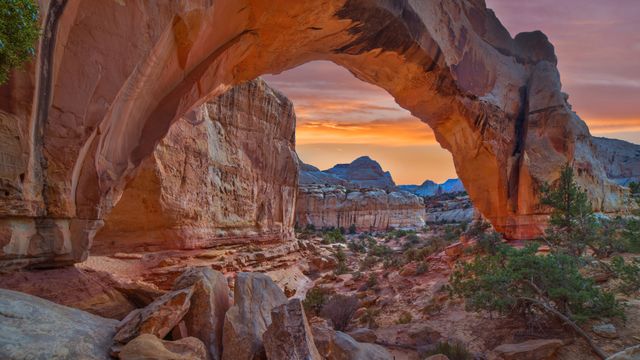 The Hickman Bridge at Capitol Reef National Park, Utah