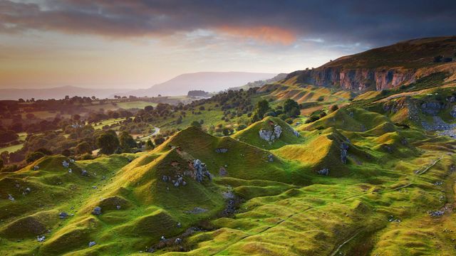 The Llangattock Escarpment in the Brecon Beacons National Park, Powys, Wales
