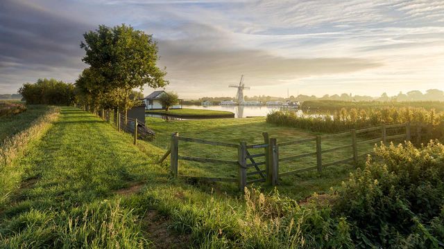 The Broads National Park at Thurne, Norfolk