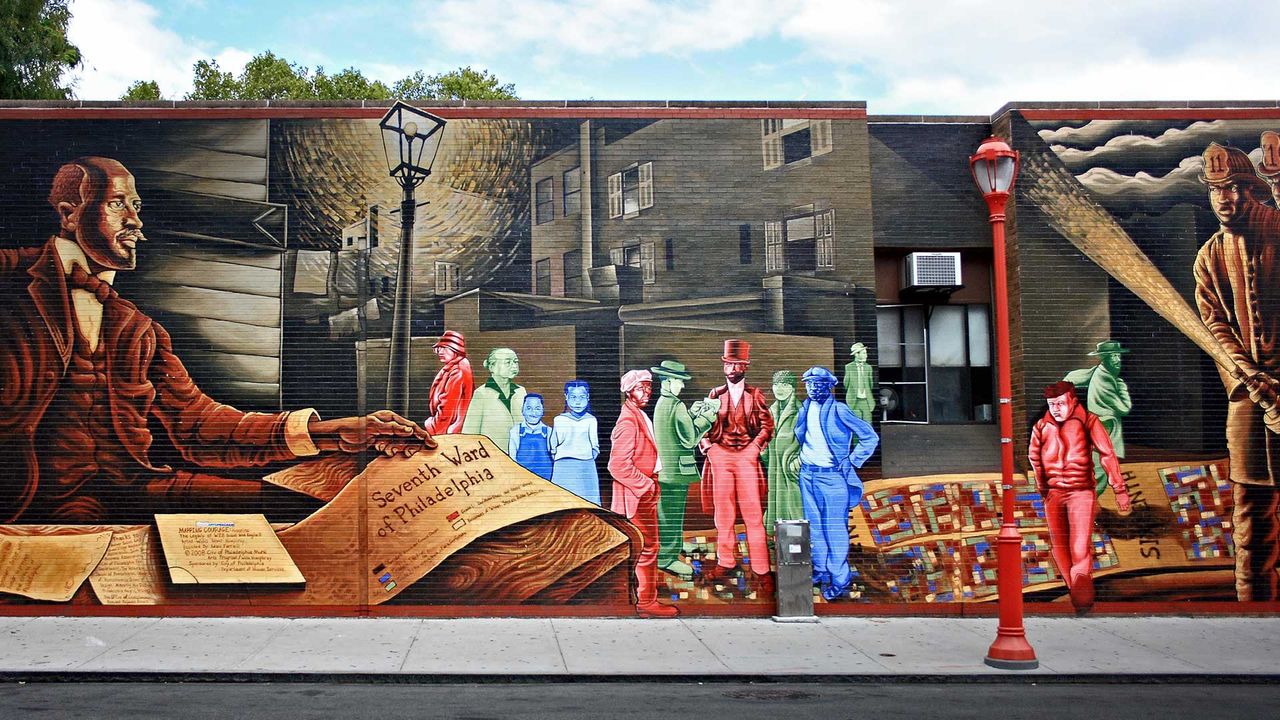 'Mapping Courage: Honoring W.E.B. Du Bois & Engine #11,' a mural by Willis Humphrey, Philadelphia, PA