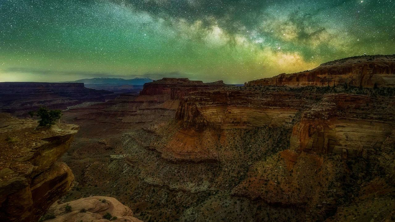 The Milky Way seen from Canyonlands National Park in Utah