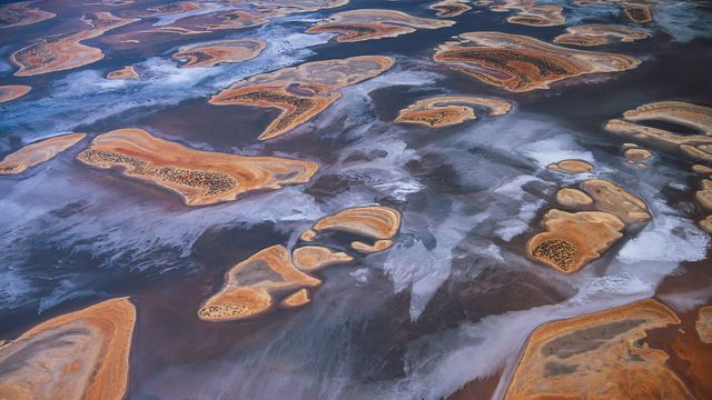 Australian salt lakes from above