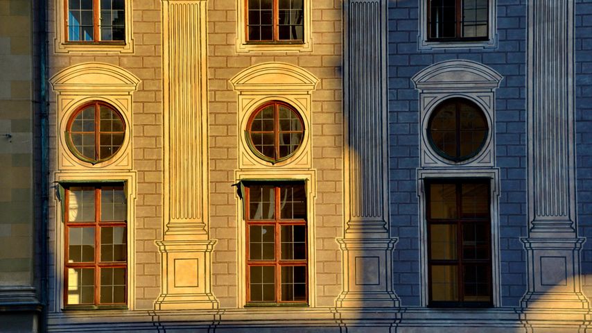 Fassadendetail der Residenz in München, Bayern, Deutschland