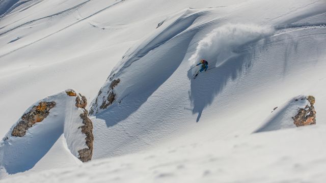 Ski hors-piste, Courchevel, France
