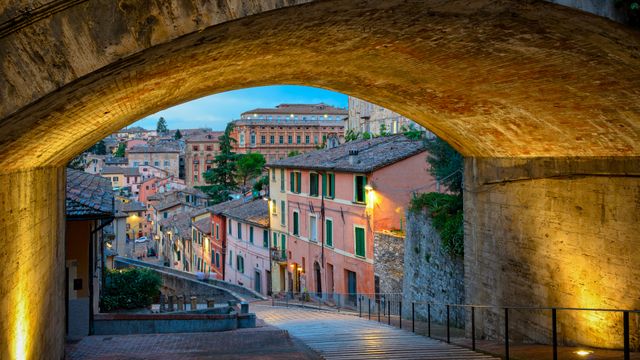 L'acquedotto medievale di Perugia, Umbria, Italia