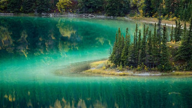 Emerald Lake near Carcross, Yukon Territories