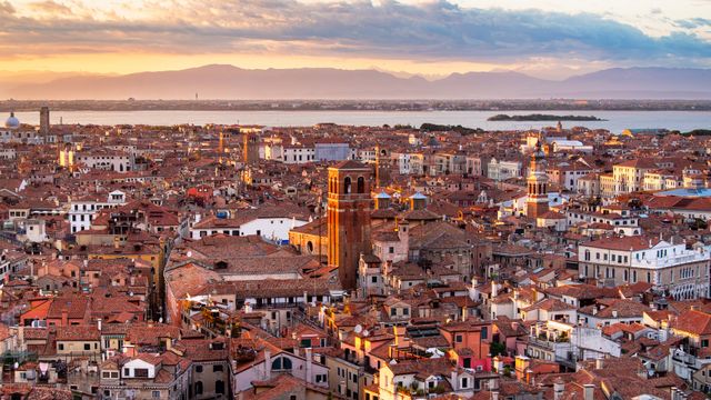 Aerial view of Venice, Italy