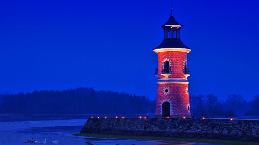 Leuchtturm in Moritzburg, Sachsen, Deutschland