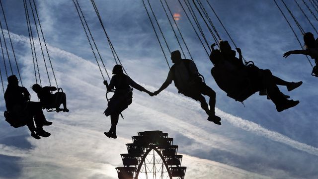 Oktoberfest visitors in Munich, Germany