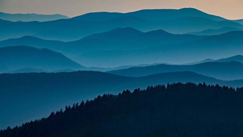 Le parc national des Monts Great Smoky, Tennessee, États-Unis